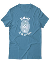 T-Shirt Αντρικό - Music Is In My Dna - Color Thumbnail Τιρκουάζ