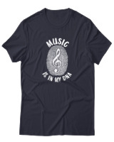 T-Shirt Αντρικό - Music Is In My Dna - Color Thumbnail Σκούρο Μπλε
