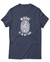 T-Shirt Αντρικό - Music Is In My Dna - Color Thumbnail Μπλε Γκρι