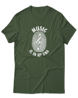 T-Shirt Αντρικό - Music Is In My Dna - Color Thumbnail Κυπαρισσί