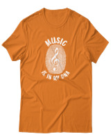 T-Shirt Αντρικό - Music Is In My Dna - Color Thumbnail Πορτοκαλί