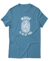 T-Shirt  Γυναικείο - Music Is In My Dna - Color Thumbnail Τυρκουάζ