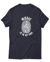 T-Shirt  Γυναικείο - Music Is In My Dna - Color Thumbnail Σκούρο Μπλέ