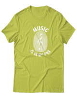 T-Shirt  Γυναικείο - Music Is In My Dna - Color Thumbnail Λαχανί