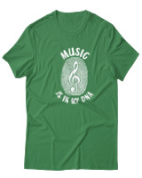 T-Shirt  Γυναικείο - Music Is In My Dna - Color Thumbnail Πράσινο