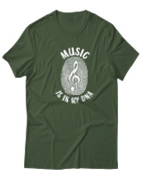 T-Shirt  Γυναικείο - Music Is In My Dna - Color Thumbnail Κυπαρισσί