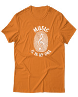 T-Shirt  Γυναικείο - Music Is In My Dna - Color Thumbnail Πορτοκαλί