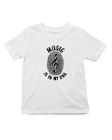 T-Shirt  Παιδικό - Music Is In My Dna - Color Thumbnail 'Ασπρο