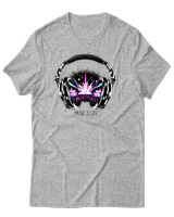T-Shirt Αντρικό - Music Is Life - Color Thumbnail Γκρι Μελανζέ