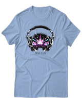 T-Shirt Αντρικό - Music Is Life - Color Thumbnail Γαλάζιο