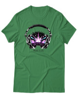 T-Shirt Αντρικό - Music Is Life - Color Thumbnail Πράσινο