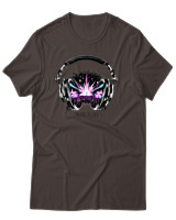 T-Shirt Αντρικό - Music Is Life - Color Thumbnail Καφέ