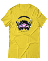 T-Shirt  Γυναικείο - Music Is Life - Color Thumbnail Κίτρινο Χρυσό