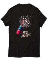 T-Shirt Αντρικό - Music Is My Medicine - Color Thumbnail Μαύρο