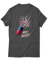 T-Shirt Αντρικό - Music Is My Medicine - Color Thumbnail Ανθρακί