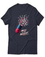 T-Shirt Αντρικό - Music Is My Medicine - Color Thumbnail Σκούρο Μπλε