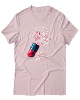 T-Shirt Αντρικό - Music Is My Medicine - Color Thumbnail Απαλό Ροζ