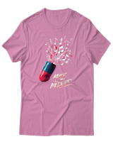 T-Shirt Αντρικό - Music Is My Medicine - Color Thumbnail Ροζ