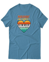 T-Shirt Αντρικό - Music & Love - Color Thumbnail Τιρκουάζ