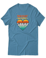 T-Shirt  Γυναικείο - Music & Love - Color Thumbnail Τυρκουάζ