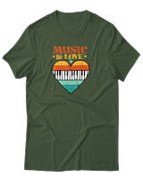 T-Shirt  Γυναικείο - Music & Love - Color Thumbnail Κυπαρισσί