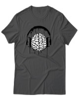 T-Shirt Αντρικό - Music Mind - Color Thumbnail Ανθρακί