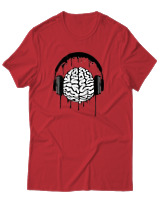 T-Shirt Αντρικό - Music Mind - Color Thumbnail Κόκκινο