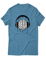T-Shirt Αντρικό - Music Mind - Color Thumbnail Τιρκουάζ