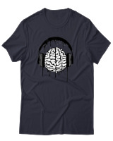 T-Shirt Αντρικό - Music Mind - Color Thumbnail Σκούρο Μπλε