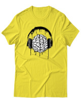 T-Shirt Αντρικό - Music Mind - Color Thumbnail Κίτρινο