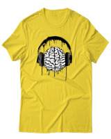 T-Shirt Αντρικό - Music Mind - Color Thumbnail Χρυσό Κίτρινο