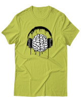 T-Shirt Αντρικό - Music Mind - Color Thumbnail Λαχανί