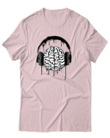 T-Shirt Αντρικό - Music Mind - Color Thumbnail Απαλό Ροζ