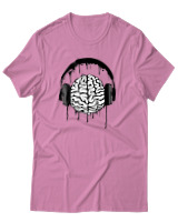 T-Shirt Αντρικό - Music Mind - Color Thumbnail Ροζ