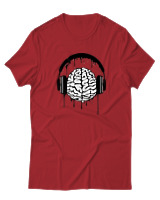 T-Shirt  Γυναικείο - Music Mind - Color Thumbnail Κόκκινο