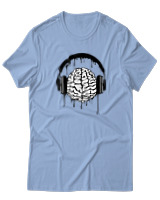 T-Shirt  Γυναικείο - Music Mind - Color Thumbnail Γαλάζιο
