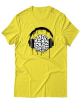 T-Shirt  Γυναικείο - Music Mind - Color Thumbnail Κίτρινο