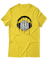 T-Shirt  Γυναικείο - Music Mind - Color Thumbnail Κίτρινο Χρυσό