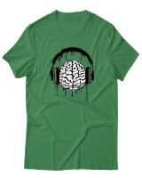 T-Shirt  Γυναικείο - Music Mind - Color Thumbnail Πράσινο