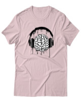 T-Shirt  Γυναικείο - Music Mind - Color Thumbnail Απαλό Ροζ