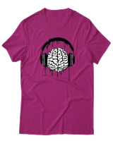 T-Shirt  Γυναικείο - Music Mind - Color Thumbnail Φούξια