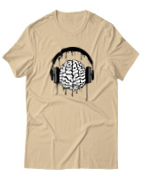 T-Shirt  Γυναικείο - Music Mind - Color Thumbnail Μπέζ