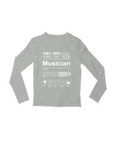 Μακρυμάνικο Μακό - Musician - Color Thumbnail Γκρι Μελανζέ