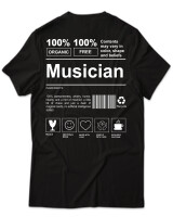 T-Shirt Unisex - Musician - Color Thumbnail Μαύρο