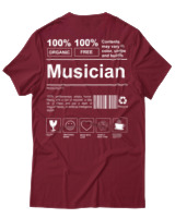 T-Shirt Unisex - Musician - Color Thumbnail Σκούρο Κόκκινο