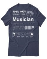 T-Shirt Unisex - Musician - Color Thumbnail Μπλε Γκρι