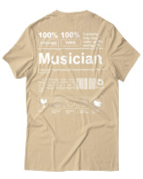 T-Shirt Unisex - Musician - Color Thumbnail Μπεζ