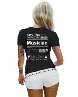 T-Shirt Στενή Γραμμή - Musician - Color Thumbnail Μαύρο
