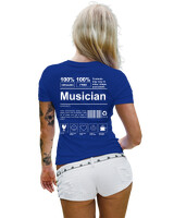 T-Shirt Στενή Γραμμή - Musician - Color Thumbnail Μπλε Ρουά