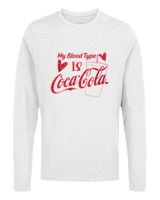 Μακρυμάνικο Μακό - My Blood Type Is Cola - Color Thumbnail 'Ασπρο